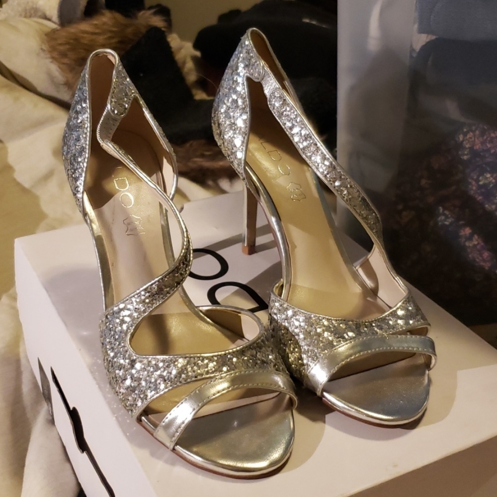 Aldo Silver Glitter shoes